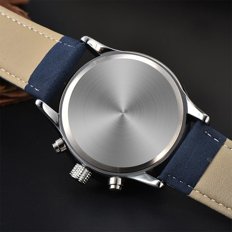 Mens Fashion Calendar Leather - Strap Quartz Watch - Oopsdadforgot.com