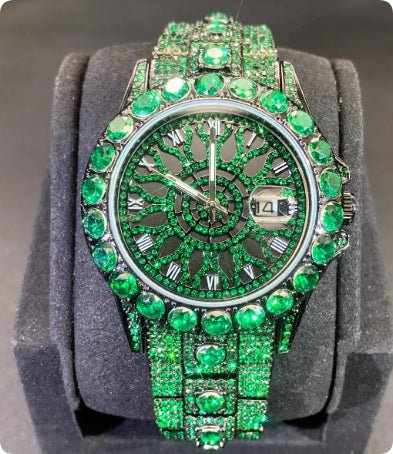 Men's High - end, Fully Diamond - encrusted, Ultra - glitzy Hip - hop Watch - Oopsdadforgot.com