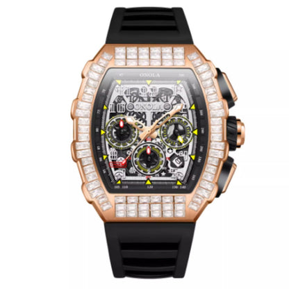 Men's Luxury Square Diamond Watch With Star Pattern - Oopsdadforgot.com