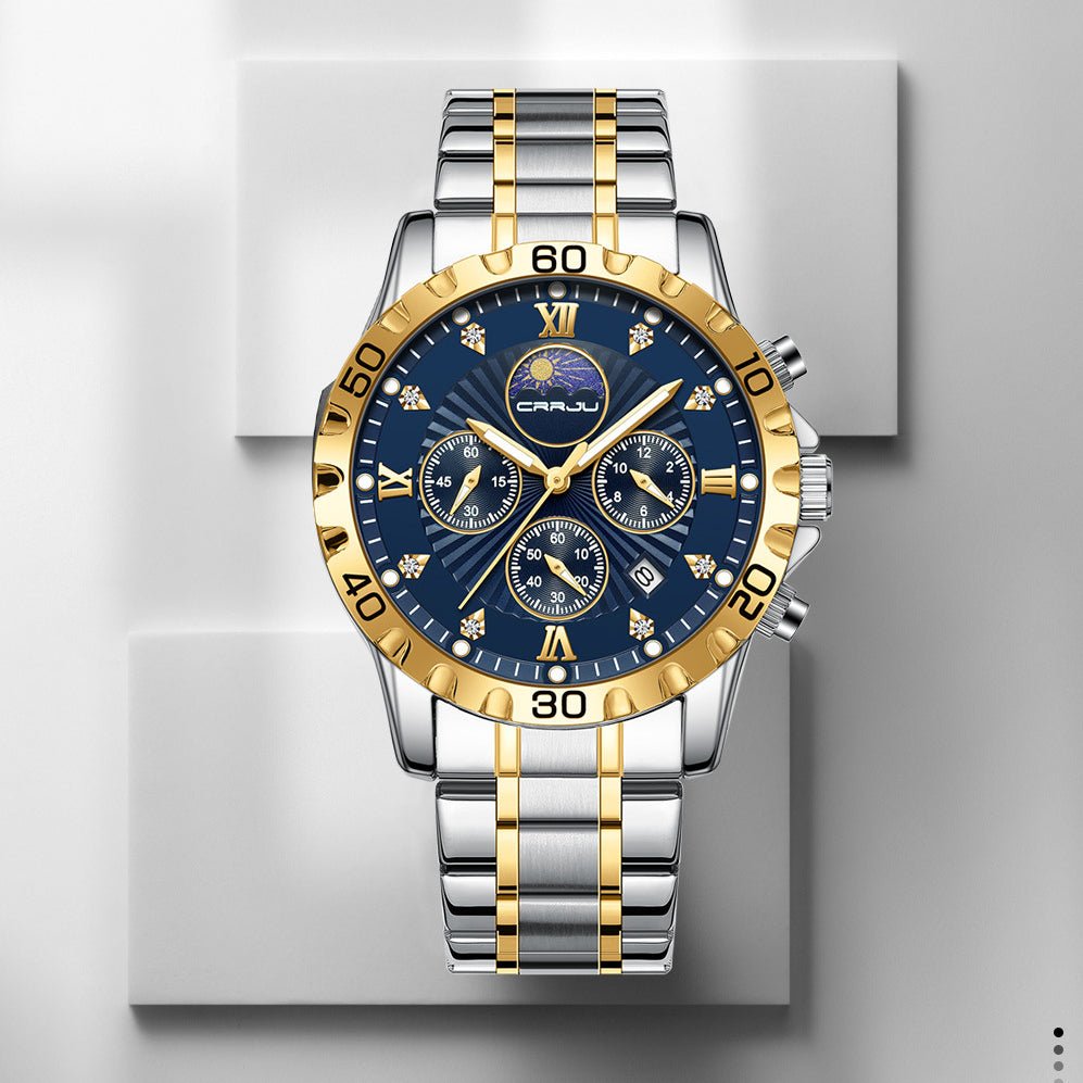 Men's Multifunctional Business Calendar Quartz Watch - Oopsdadforgot.com