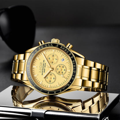 Mens Multifunctional Waterproof Calendar Luminous Quartz Watch - Oopsdadforgot.com