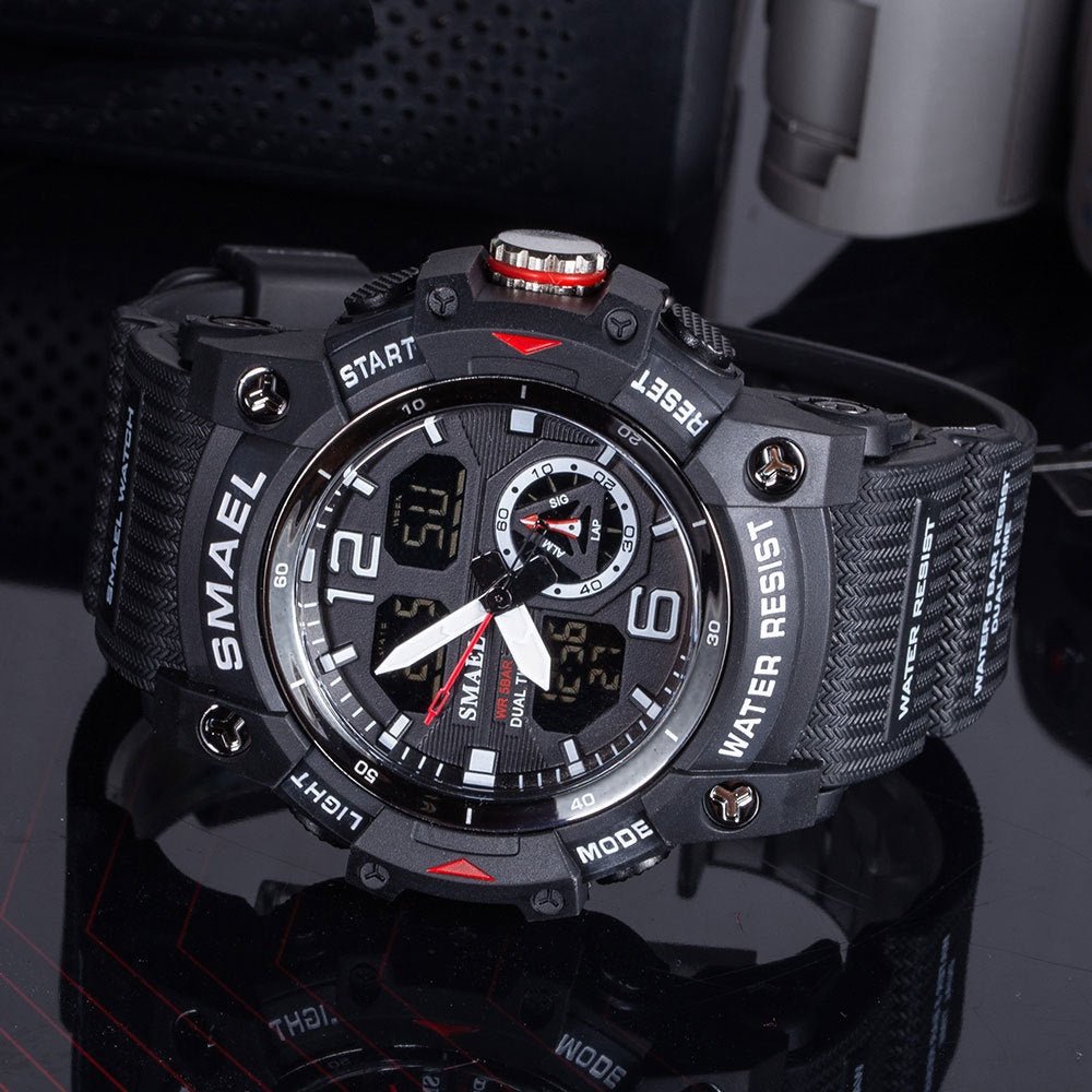 Mens Outdoor Transparent Watch With A Cool Dual - display Design - Oopsdadforgot.com