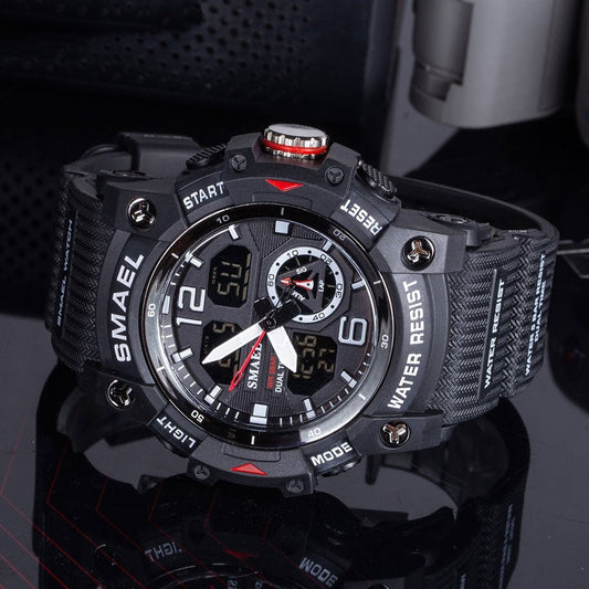 Mens Outdoor Transparent Watch With A Cool Dual - display Design - Oopsdadforgot.com