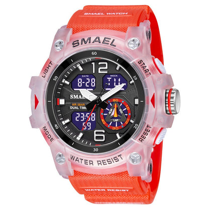 Mens Outdoor Transparent Watch With A Cool Dual - display Design - Oopsdadforgot.com