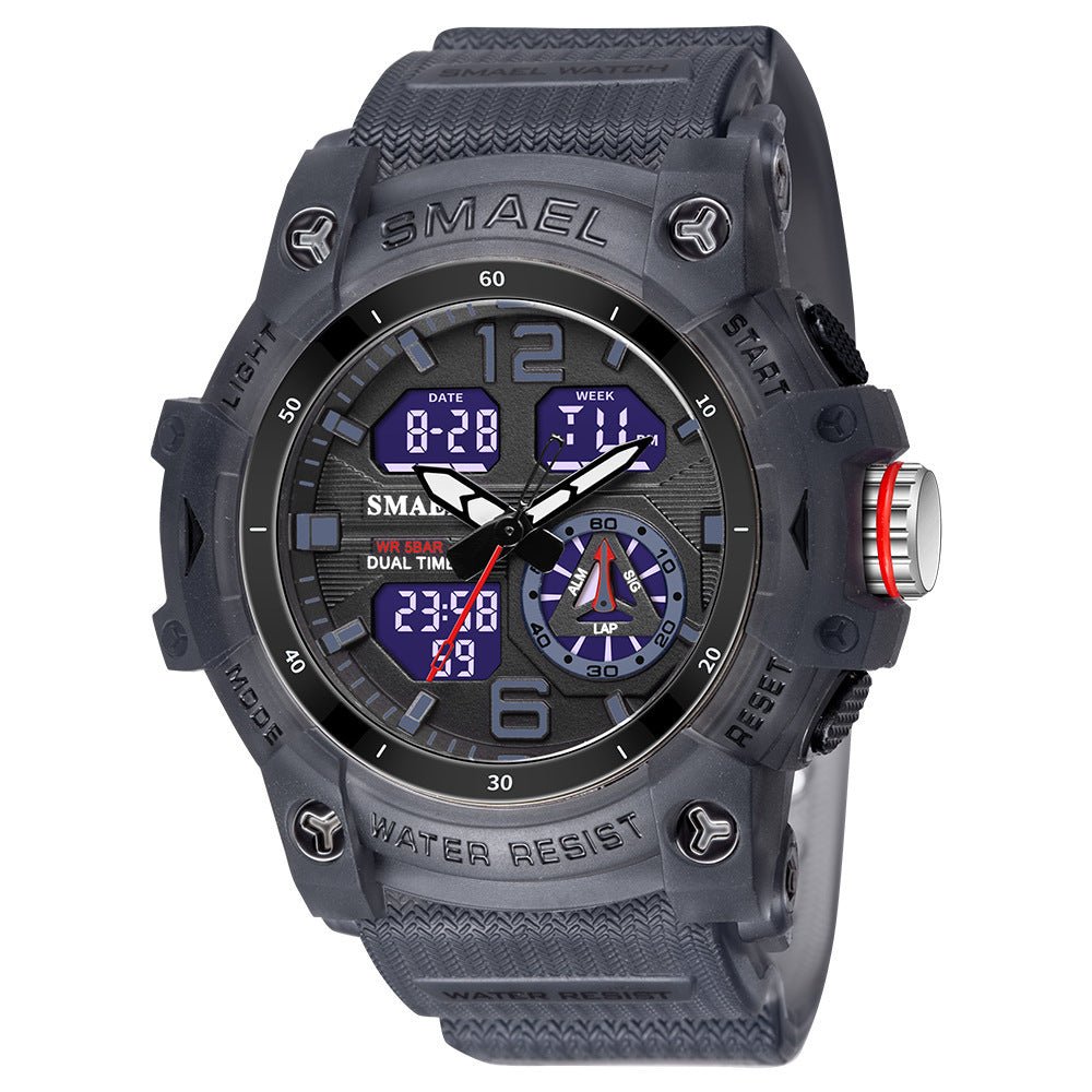 Mens Outdoor Transparent Watch With A Cool Dual - display Design - Oopsdadforgot.com