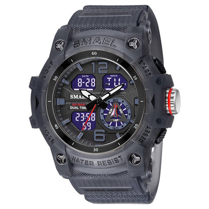 Mens Outdoor Transparent Watch With A Cool Dual - display Design - Oopsdadforgot.com