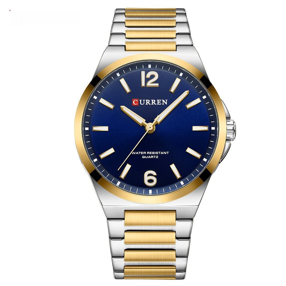Men's Simple Waterproof Quartz Wristwatch With Steel Band Business Style - Oopsdadforgot.com