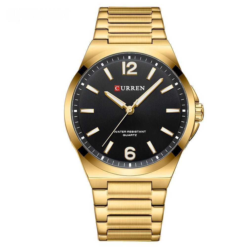 Men's Simple Waterproof Quartz Wristwatch With Steel Band Business Style - Oopsdadforgot.com
