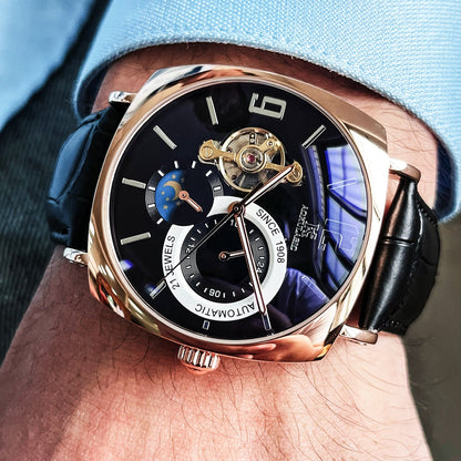 Mens Square Fully Automatic Mechanical Watch Casual Mens Wristwatch - Oopsdadforgot.com