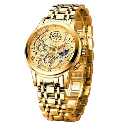 Men's Stainless Steel Multifunction Quartz Watch - Oopsdadforgot.com