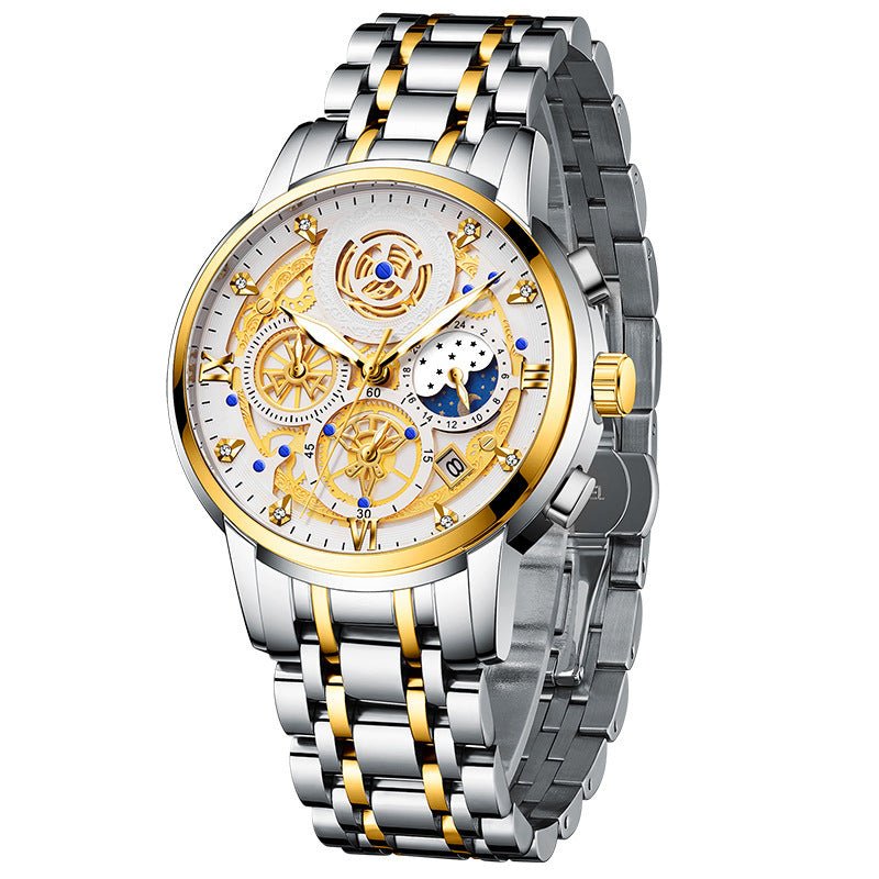 Men's Stainless Steel Multifunction Quartz Watch - Oopsdadforgot.com