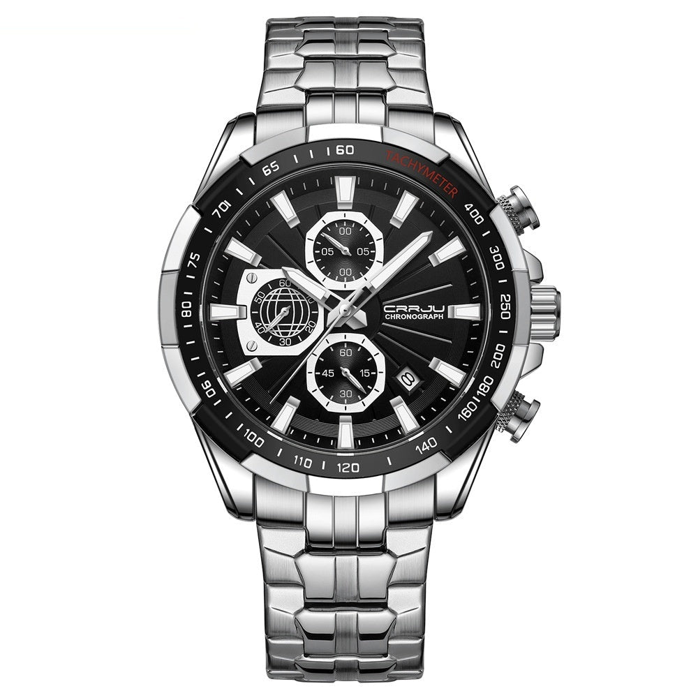Men's Steel - band Multi - function Waterproof Watch - Oopsdadforgot.com