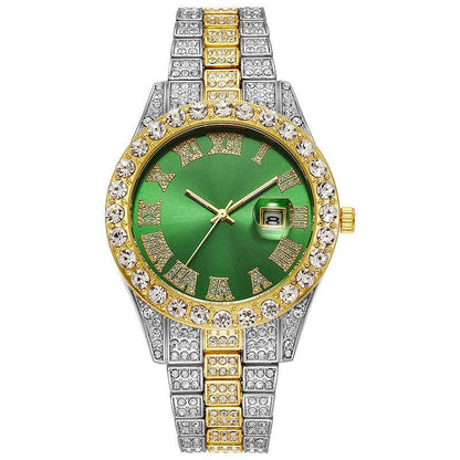 Men's Steel Strap Hip - hop Roman Quartz Watch - Oopsdadforgot.com