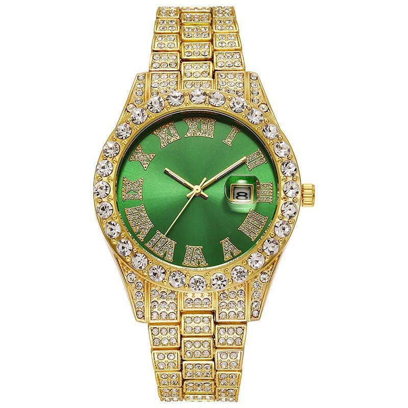 Men's Steel Strap Hip - hop Roman Quartz Watch - Oopsdadforgot.com