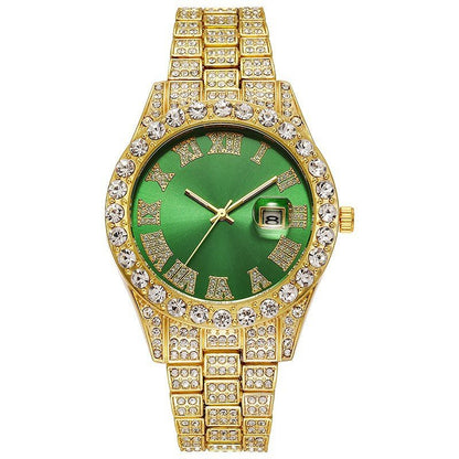 Men's Steel Strap Hip - hop Roman Quartz Watch - Oopsdadforgot.com