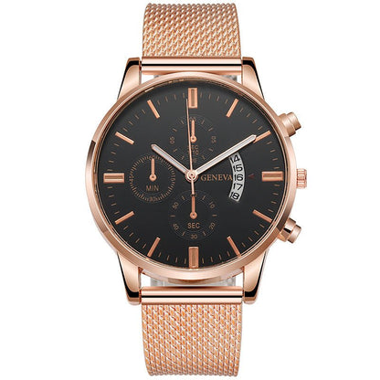 Mens Watch Fake Three - Subdial Six Hands Calendar Casual Fashionable Business Quartz - Oopsdadforgot.com