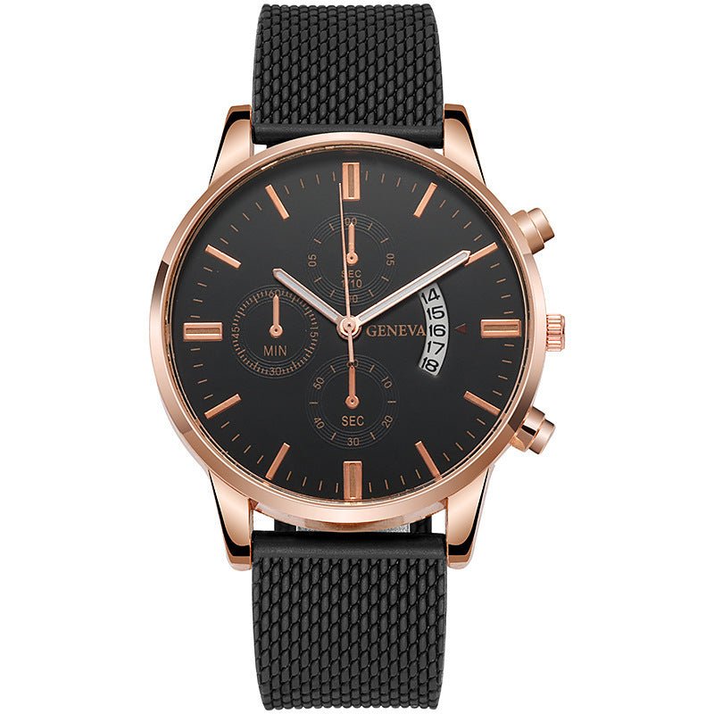 Mens Watch Fake Three - Subdial Six Hands Calendar Casual Fashionable Business Quartz - Oopsdadforgot.com