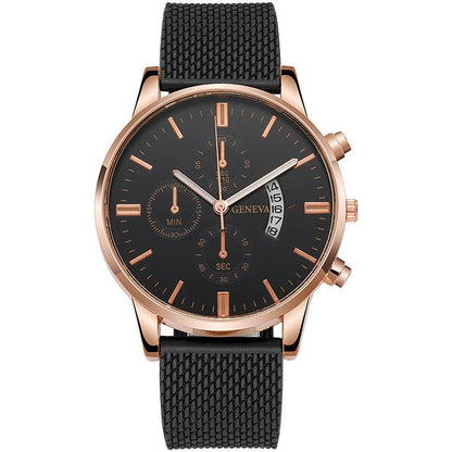 Mens Watch Fake Three - Subdial Six Hands Calendar Casual Fashionable Business Quartz - Oopsdadforgot.com