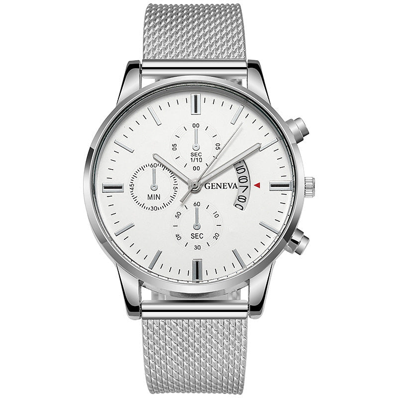 Mens Watch Fake Three - Subdial Six Hands Calendar Casual Fashionable Business Quartz - Oopsdadforgot.com