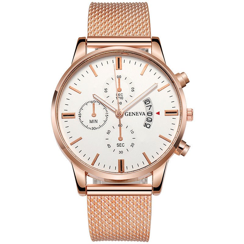 Mens Watch Fake Three - Subdial Six Hands Calendar Casual Fashionable Business Quartz - Oopsdadforgot.com