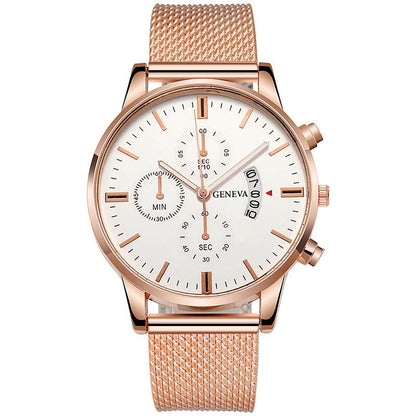 Mens Watch Fake Three - Subdial Six Hands Calendar Casual Fashionable Business Quartz - Oopsdadforgot.com