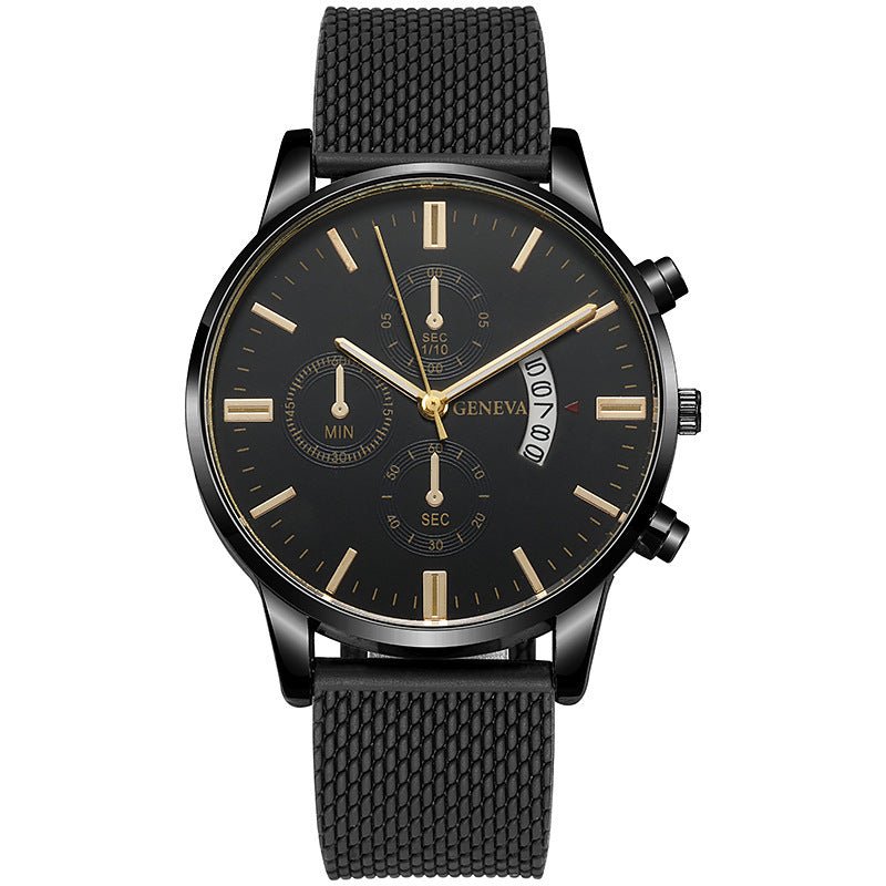 Mens Watch Fake Three - Subdial Six Hands Calendar Casual Fashionable Business Quartz - Oopsdadforgot.com