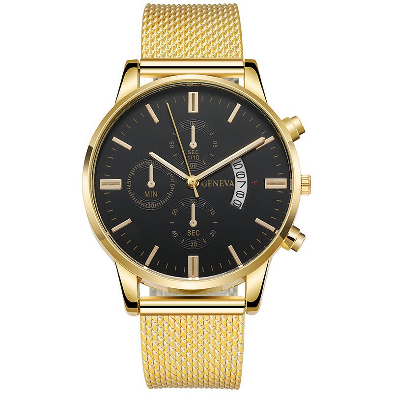 Mens Watch Fake Three - Subdial Six Hands Calendar Casual Fashionable Business Quartz - Oopsdadforgot.com