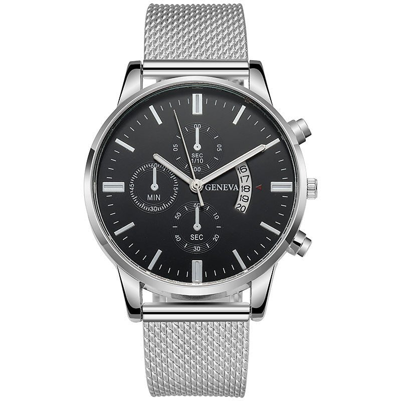 Mens Watch Fake Three - Subdial Six Hands Calendar Casual Fashionable Business Quartz - Oopsdadforgot.com