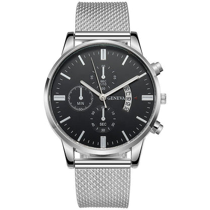 Mens Watch Fake Three - Subdial Six Hands Calendar Casual Fashionable Business Quartz - Oopsdadforgot.com