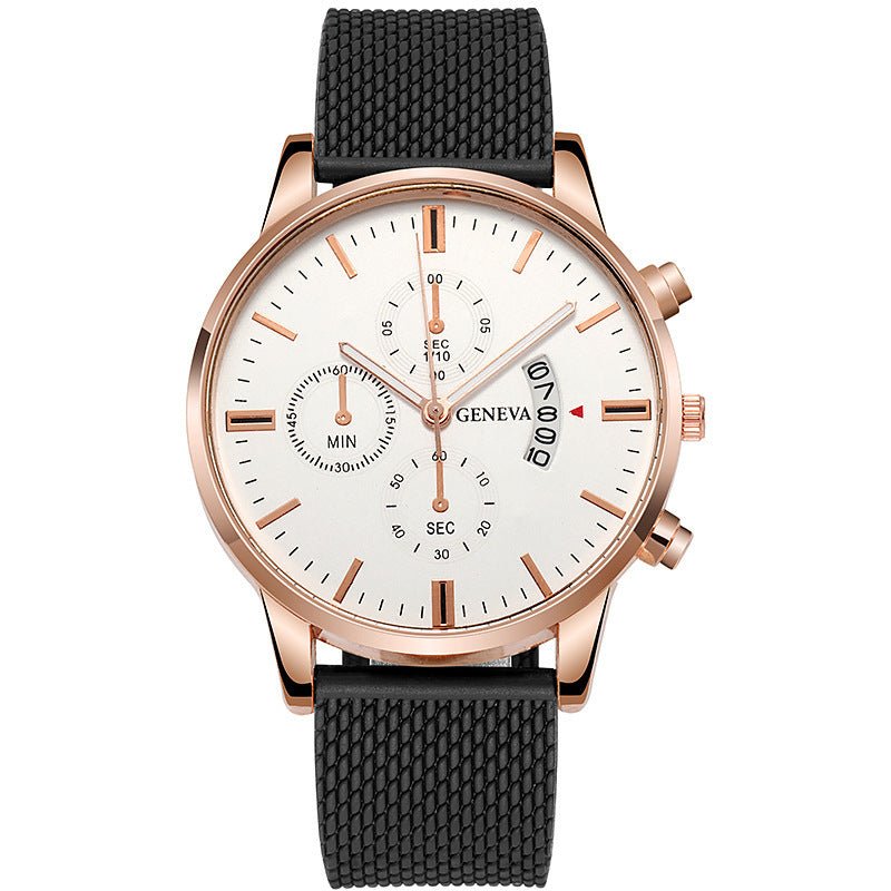 Mens Watch Fake Three - Subdial Six Hands Calendar Casual Fashionable Business Quartz - Oopsdadforgot.com