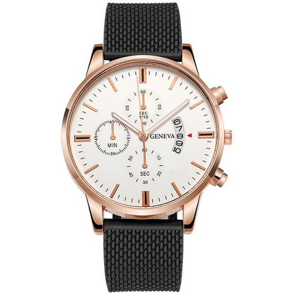 Mens Watch Fake Three - Subdial Six Hands Calendar Casual Fashionable Business Quartz - Oopsdadforgot.com