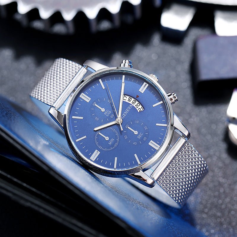 Mens Watch Fake Three - Subdial Six Hands Calendar Casual Fashionable Business Quartz - Oopsdadforgot.com