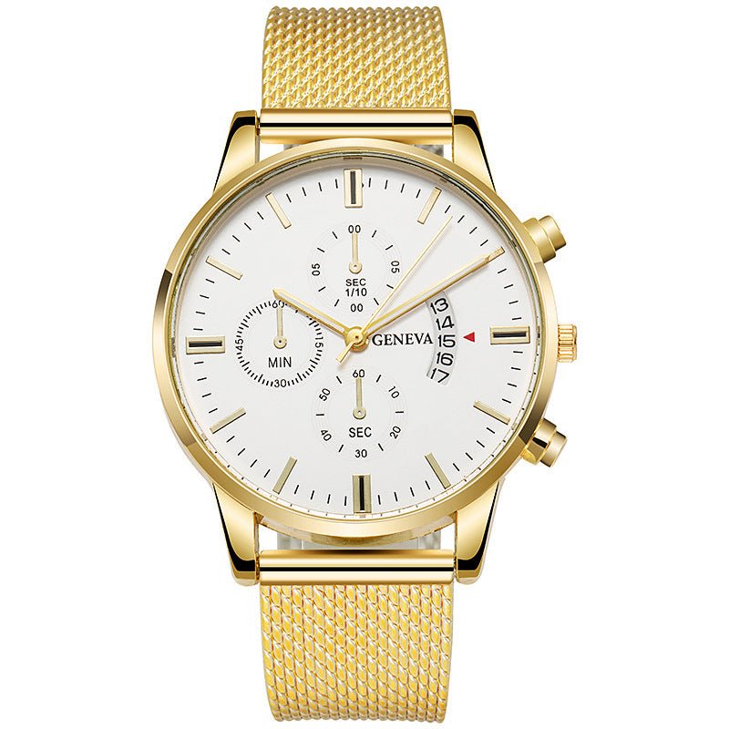 Mens Watch Fake Three - Subdial Six Hands Calendar Casual Fashionable Business Quartz - Oopsdadforgot.com