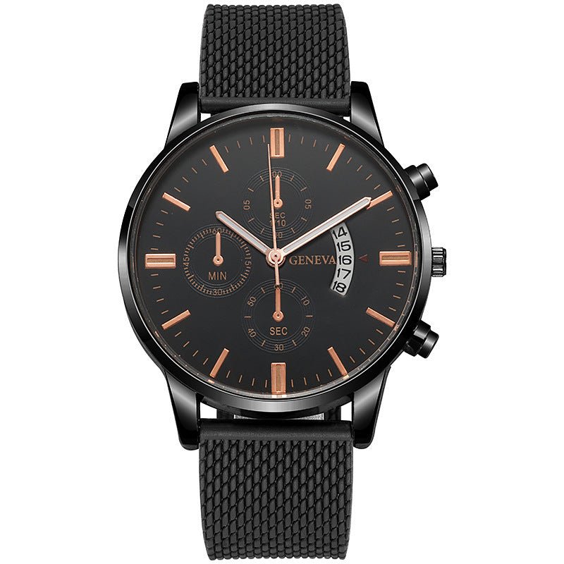 Mens Watch Fake Three - Subdial Six Hands Calendar Casual Fashionable Business Quartz - Oopsdadforgot.com