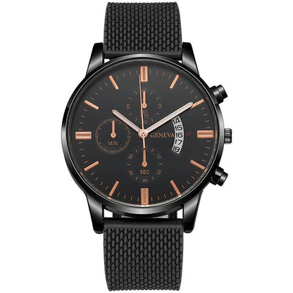 Mens Watch Fake Three - Subdial Six Hands Calendar Casual Fashionable Business Quartz - Oopsdadforgot.com