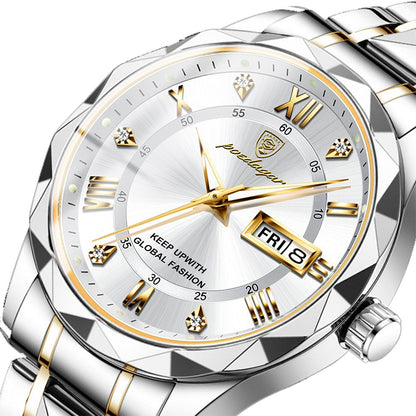 Mens Watch Leather Strap Quartz Movement - Oopsdadforgot.com