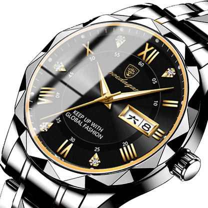 Mens Watch Leather Strap Quartz Movement - Oopsdadforgot.com