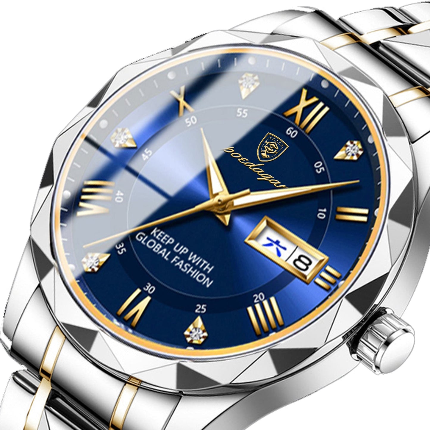 Mens Watch Leather Strap Quartz Movement - Oopsdadforgot.com