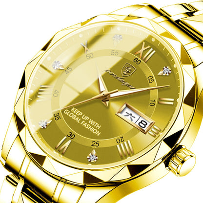 Mens Watch Leather Strap Quartz Movement - Oopsdadforgot.com