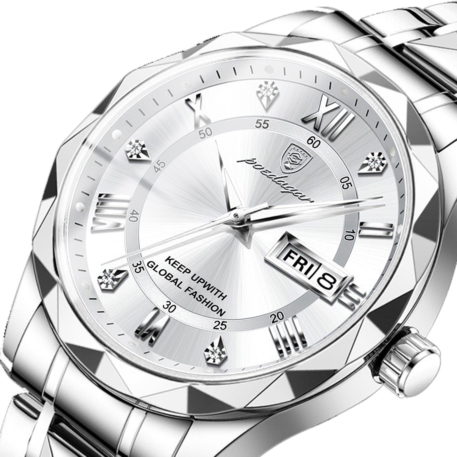 Mens Watch Leather Strap Quartz Movement - Oopsdadforgot.com