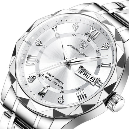 Mens Watch Leather Strap Quartz Movement - Oopsdadforgot.com