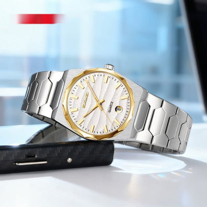 Mens Watch With A Steel Band Calendar Function - Oopsdadforgot.com