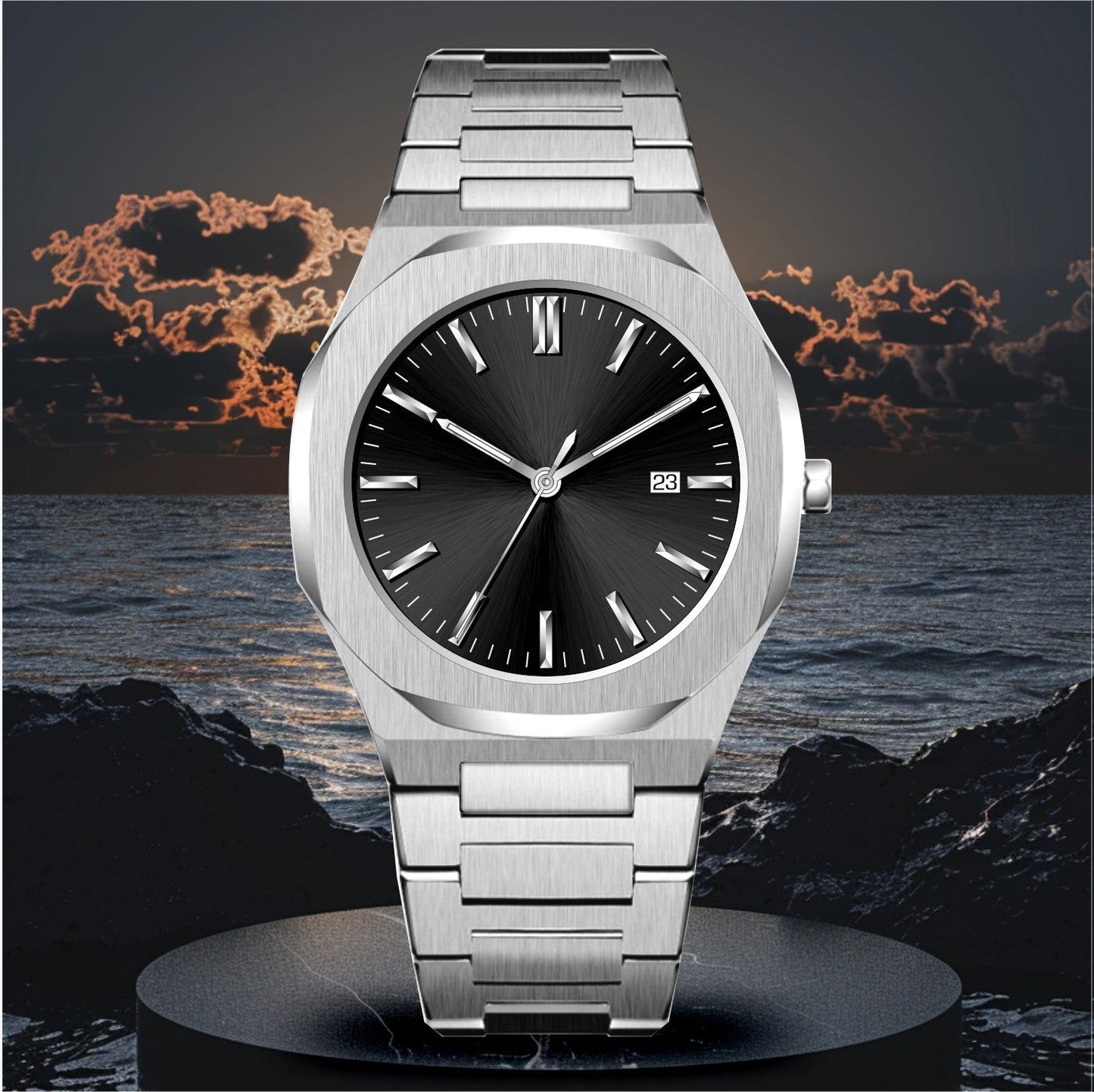 Mens Watch With Calendar Waterproof Quartz Wristwatch - Oopsdadforgot.com