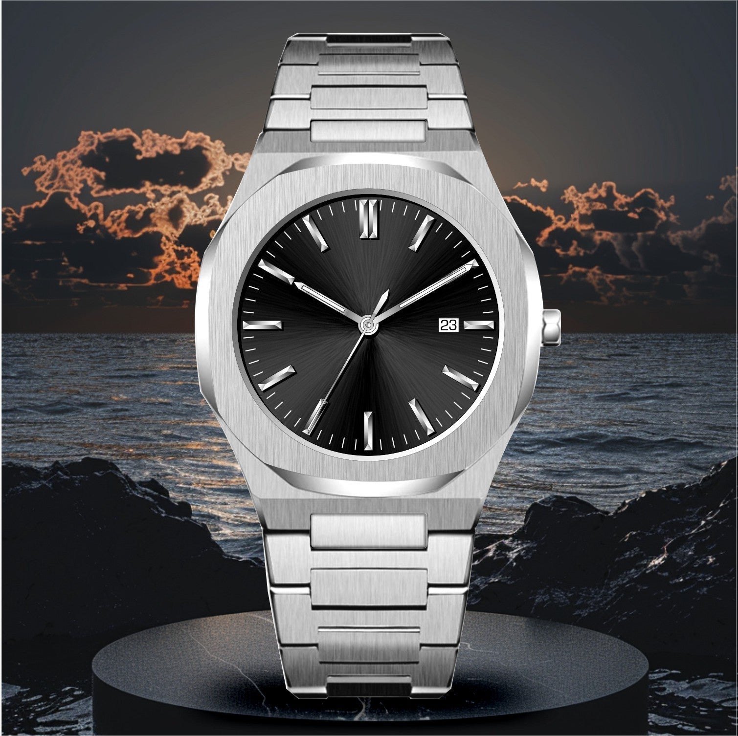 Mens Watch With Calendar Waterproof Quartz Wristwatch - Oopsdadforgot.com