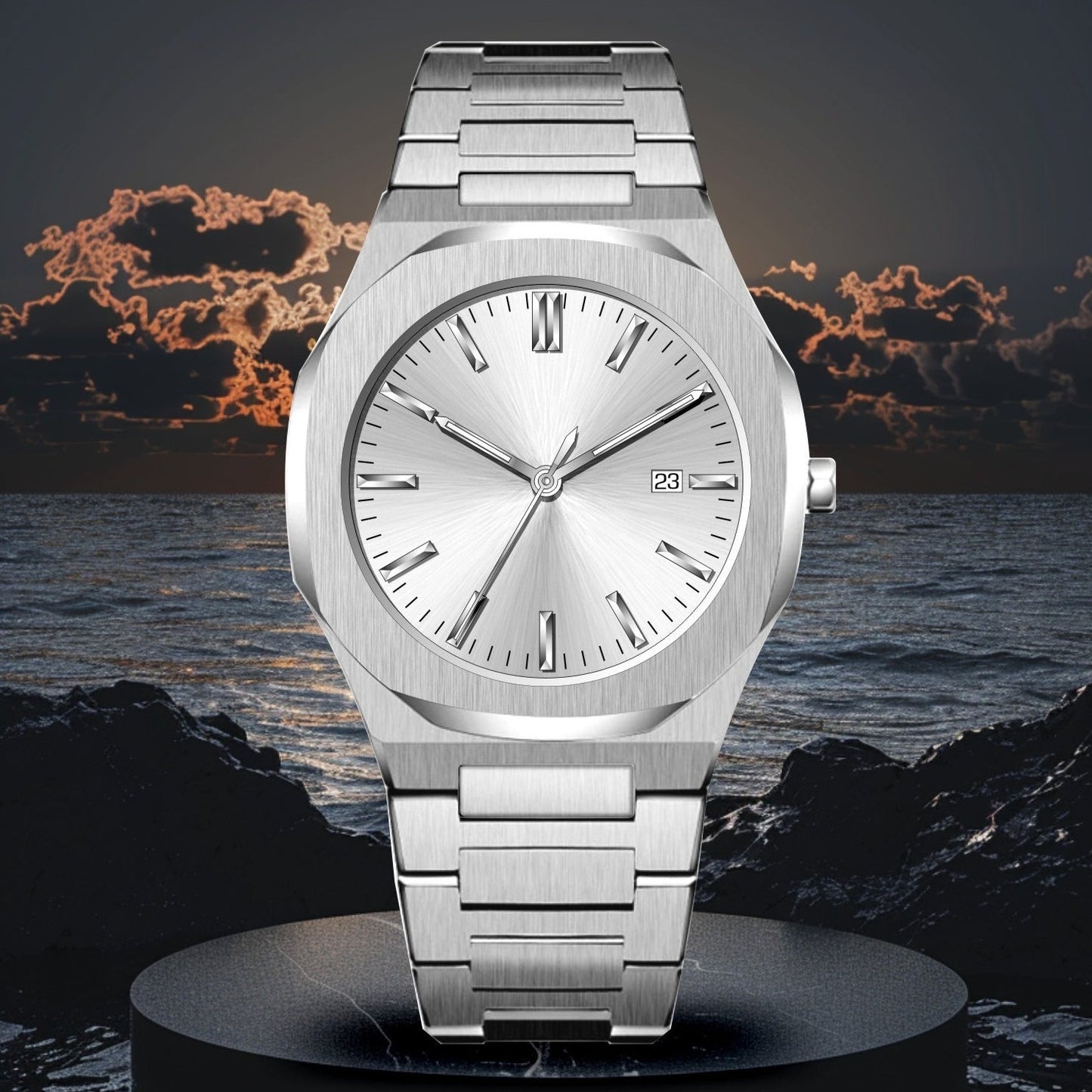 Mens Watch With Calendar Waterproof Quartz Wristwatch - Oopsdadforgot.com