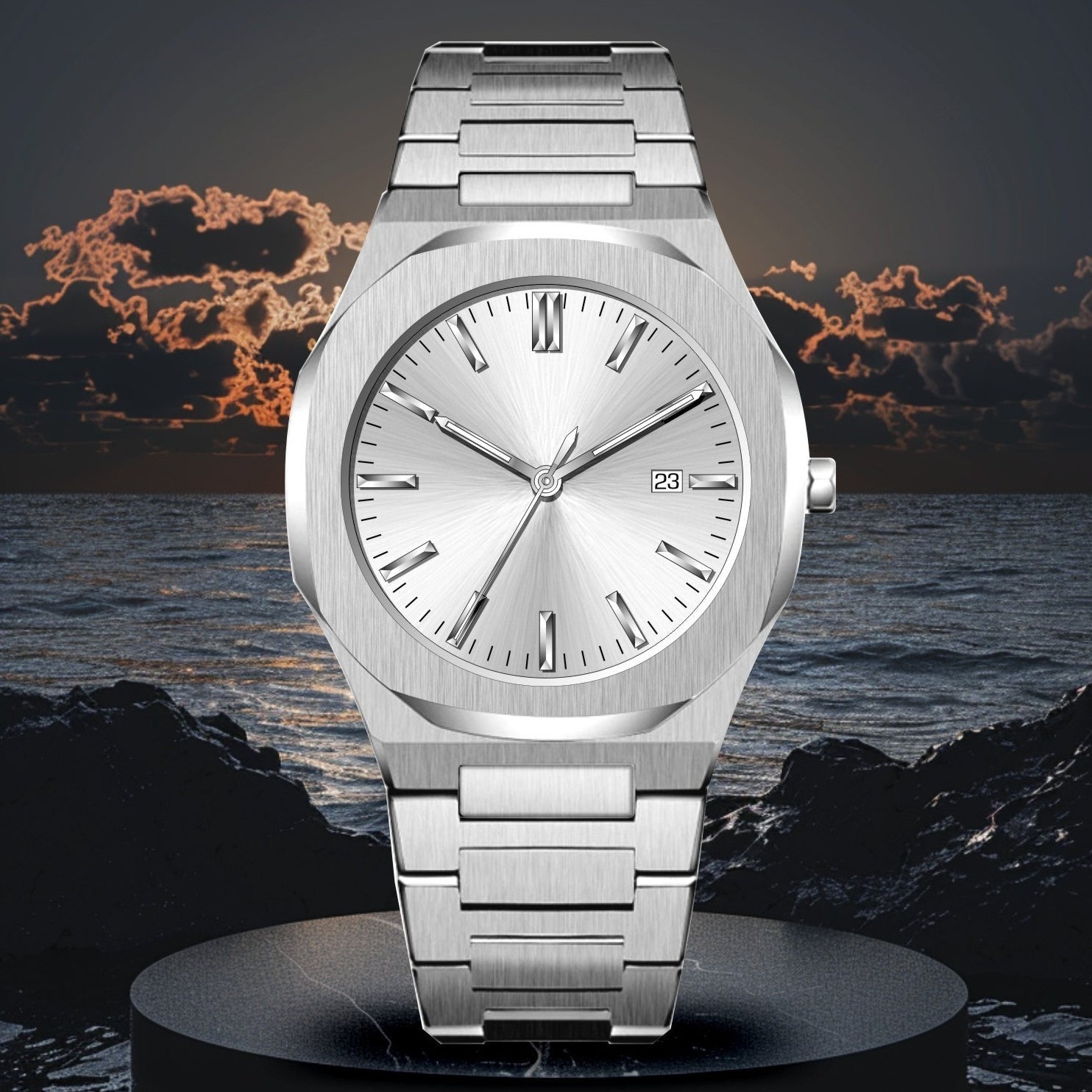 Mens Watch With Calendar Waterproof Quartz Wristwatch - Oopsdadforgot.com