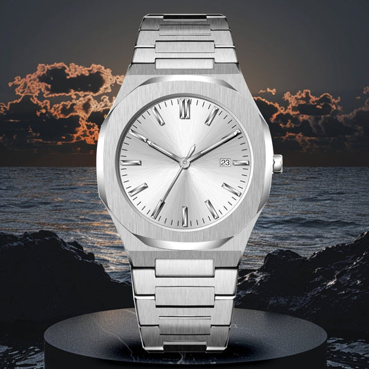 Mens Watch With Calendar Waterproof Quartz Wristwatch - Oopsdadforgot.com