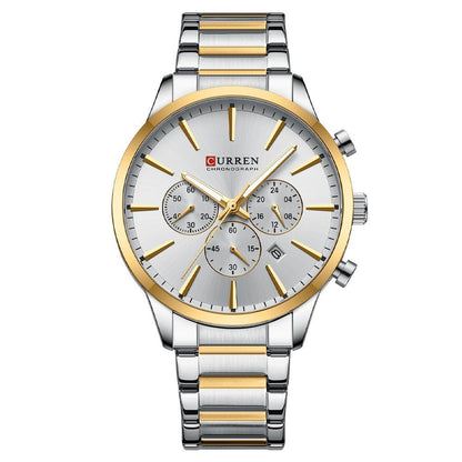 Mens Waterproof Business Round Six - Hand Calendar Watch - Oopsdadforgot.com