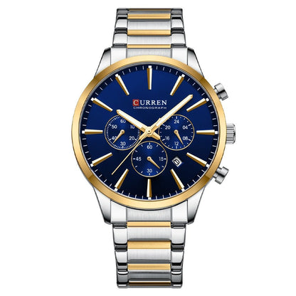 Mens Waterproof Business Round Six - Hand Calendar Watch - Oopsdadforgot.com