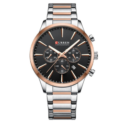 Mens Waterproof Business Round Six - Hand Calendar Watch - Oopsdadforgot.com